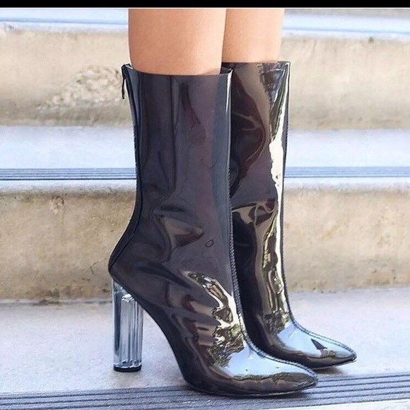 black perspex boots